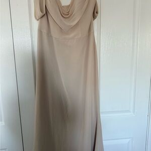 Elegant Cream Evening Gown